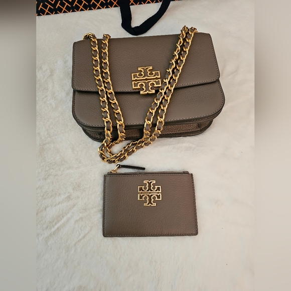 BRAND NEW! TORY BURCH BRITTEN ADJUSTABLE SHOULDER/CROSSBODY BAG & CARD CASE BUND - Picture 11 of 16